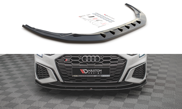 Maxton Front Splitter V.1 Audi S3 / A3 S-Line 8Y - Gloss Black