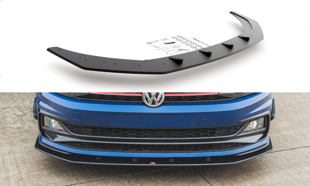 Maxton Racing Durability Front Splitter Volkswagen Polo Gti Mk6 - Black