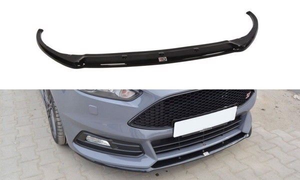 Maxton Front Splitter Ford Focus St Mk3 Fl (Cupra) - Gloss Black