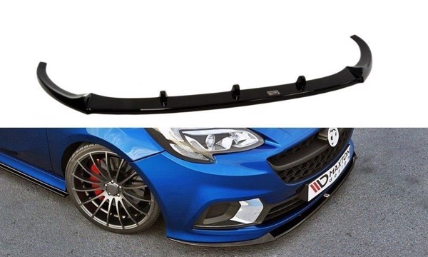 Maxton Front Splitter Opel Corsa E Opc/Vxr Nurburg - Gloss Black