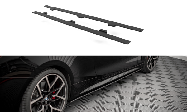 Maxton Street Pro Side Skirts Diffusers BMW 4 M-Pack G22 - Black