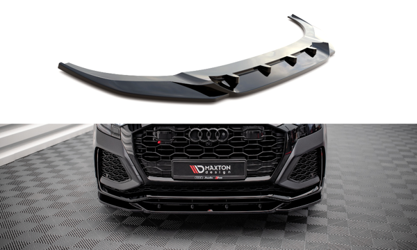 Maxton Front Splitter V.2 Audi RSQ8 Mk1 - Gloss Black