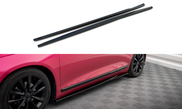 Maxton Side Skirts Diffusers Volkswagen Scirocco Mk3 - Gloss Black