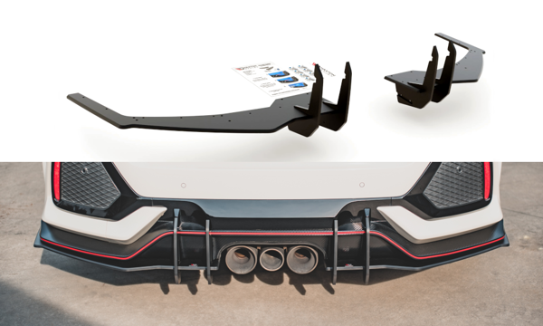 Maxton Racing Durability Rear Valance V.2 Honda Civic X Type R - Black