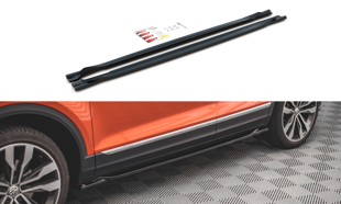 Maxton Side Skirts Diffusers Volkswagen T-Roc Mk1 - Gloss Black