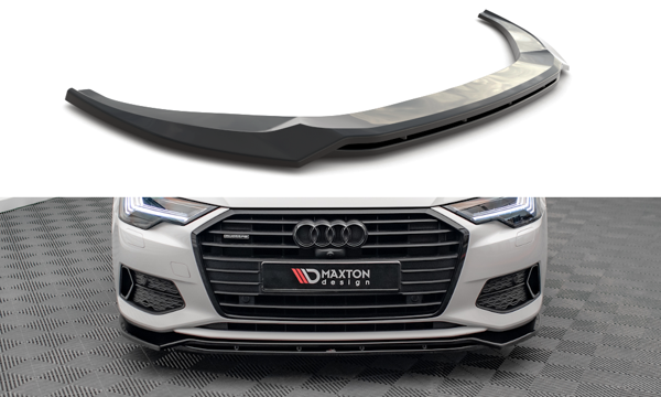 Maxton Front Splitter V.3 Audi A6 C8 - Gloss Black