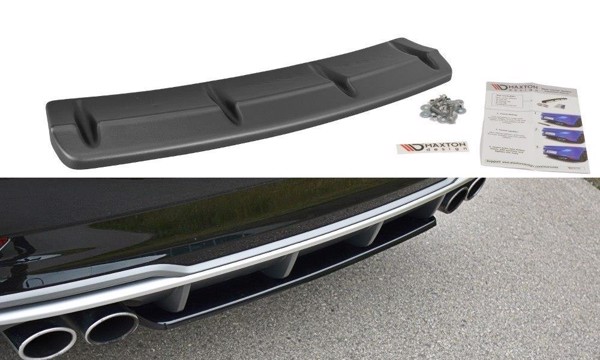 Maxton Central Rear Splitter Audi S3 8V Fl Hatchback / Sportback / Sedan - Gloss Black