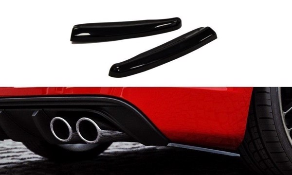 Maxton Rear Side Splitters Audi S3 / A3 S-Line 8V Hatchback / Sportback - Gloss Black