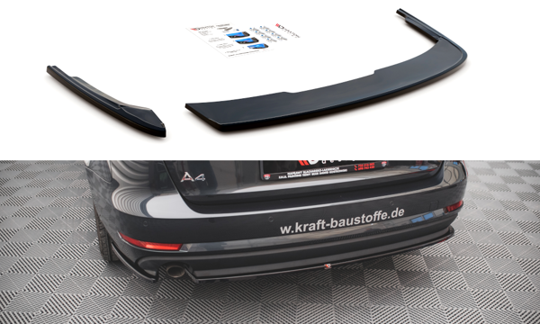 Maxton Rear Side Splitters Audi A4 Avant B9 - Gloss Black