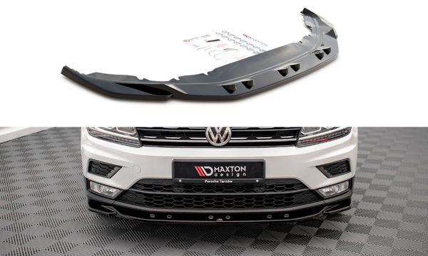 Maxton Front Splitter Volkswagen Tiguan Mk2 - Gloss Black