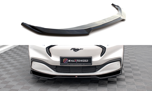 Maxton Front Splitter V.2 Ford Mustang Mach-E Mk1 - Gloss Black