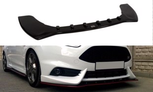 Maxton Front Splitter Ford Fiesta St Mk7 Fl (Fit Maxton Design Bumper) - Gloss Black