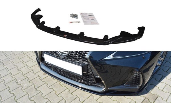 Maxton Front Splitter V.1 Lexus Is Mk3 Facelift F-Sport - Gloss Black