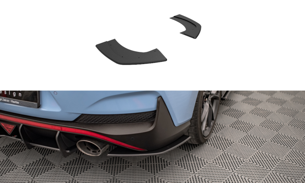 Maxton Street Pro Rear Side Splitters Hyundai I30 N Fastback Mk3 Facelift - Black