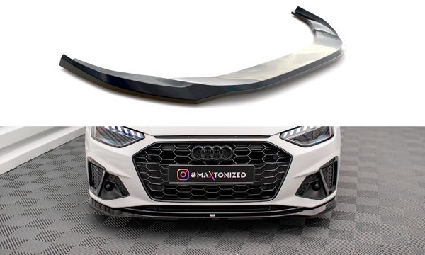 Maxton Front Splitter V.2 Audi A4 S-Line / S4 B9 Facelift - Gloss Black