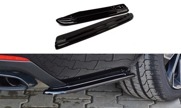 Maxton Rear Side Splitters Skoda Octavia RS Mk3 / Mk3 Fl Hatchback / Estate - Gloss Black