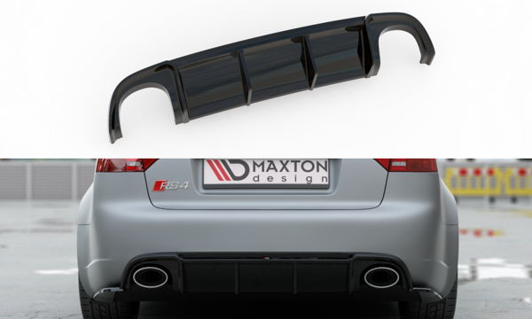 Maxton Rear Valance Audi RS4 B7 - Gloss Black