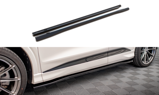 Maxton Side Skirts Diffusers Audi Q4 E-Tron Sportback Mk1 - Gloss Black