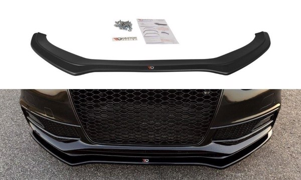 Maxton Front Splitter V.2 Audi S4 B8 Fl - Gloss Black