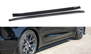 Maxton Side Skirts Diffusers Tesla Model 3 - Gloss Black