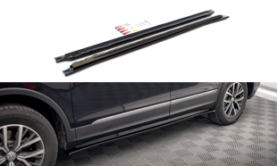 Maxton Side Skirts Diffusers Volkswagen Tiguan Allspace Mk2 - Gloss Black