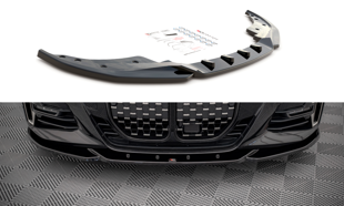 Maxton Front Splitter V.4 BMW 4 M-Pack G22 - Gloss Black