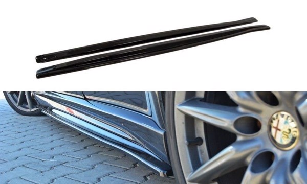 Maxton Side Skirts Diffusers Alfa Romeo 159 Ti - Gloss Black