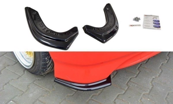 Maxton Rear Side Splitters Honda Jazz Mk1 - Gloss Black