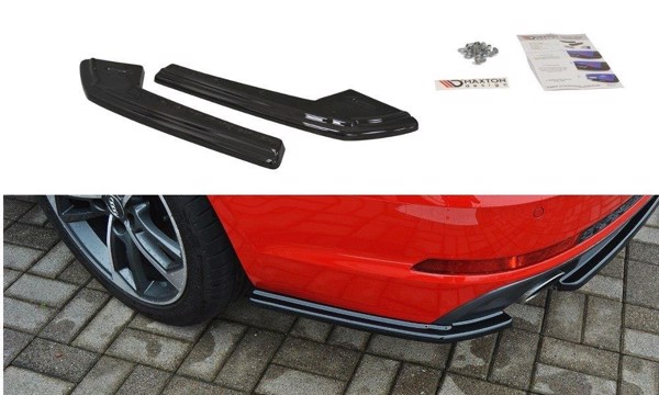 Maxton Rear Side Splitters Audi A4 B9 S-Line - Gloss Black