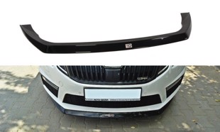 Maxton Front Splitter V.2 Skoda Octavia RS Mk3 - Gloss Black