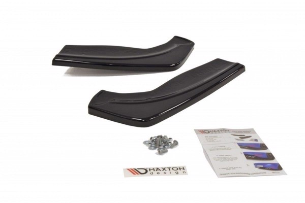 Maxton Rear Side Splitters V.1 Ford Focus St Mk2 Fl - Gloss Black