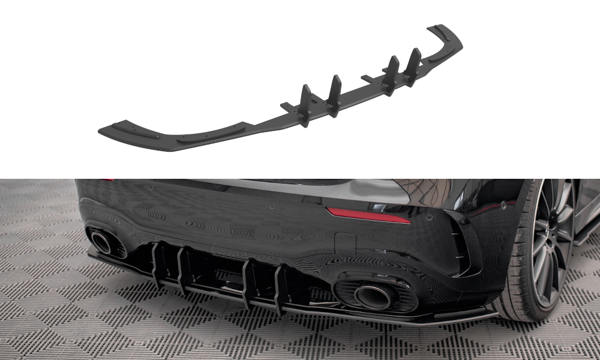 Maxton Street Pro Rear Diffuser Mercedes A35 Amg Hatchback Aero Pack W177 - Black