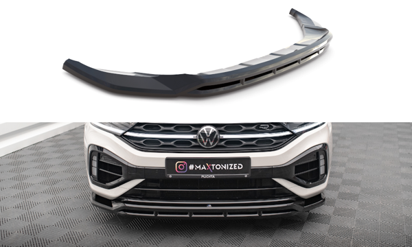 Maxton Front Splitter V.1 Volkswagen T-Roc R Mk1 Facelift - Gloss Black