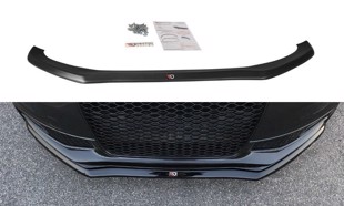 Maxton Front Splitter V.1 Audi S4 B8 Fl - Gloss Black