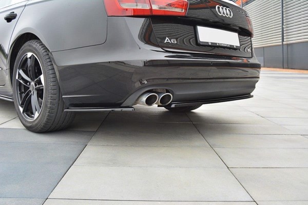 Maxton Rear Side Splitters Audi A6 C7 Avant - Gloss Black