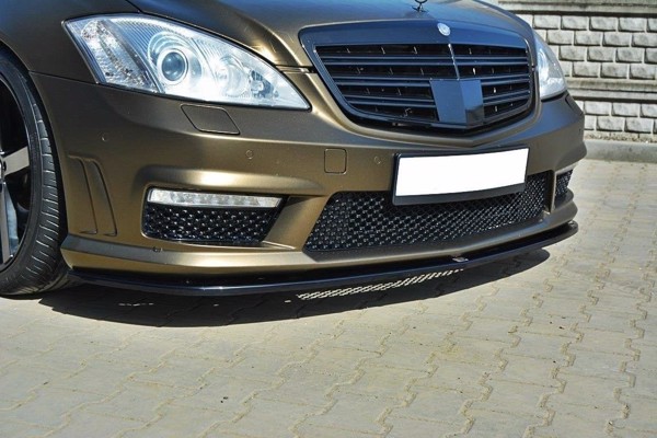 Maxton Front Splitter Mercedes S-Class W221 Amg - Gloss Black