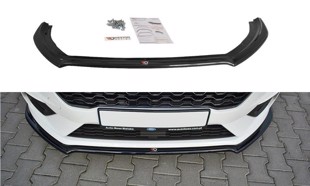 Maxton Front Splitter V.1 Ford Fiesta Mk8 St / St-Line - Gloss Black