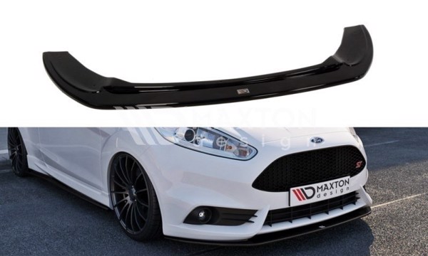 Maxton Front Splitter V.2 Ford Fiesta St Mk7 Fl - Gloss Black