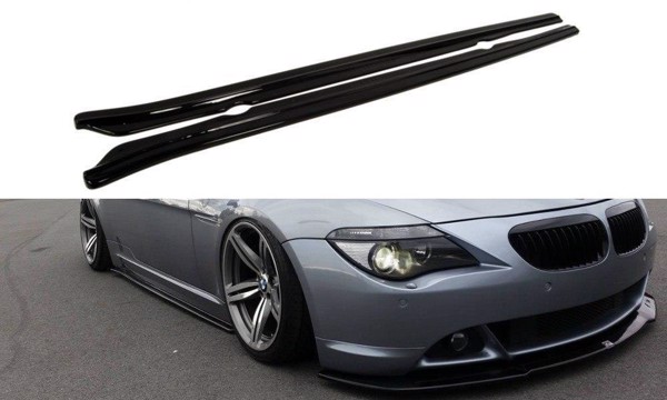 Maxton Side Skirts Diffusers BMW 6 E63 / E64 (Preface Model) - Gloss Black