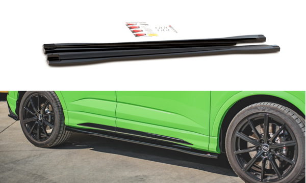 Maxton Side Skirts Diffusers Audi RSq3 F3 - Gloss Black