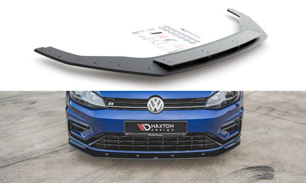 Maxton Racing Durability Front Splitter VW Golf 7 R / R-Line Facelift - Black