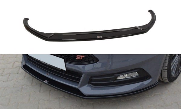 Maxton Front Splitter V.2 Ford Focus St Mk3 Fl - Gloss Black