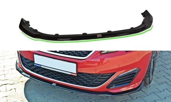 Maxton Front Splitter V.1 Peugeot 308 Ii Gti - Gloss Black