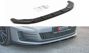 Maxton Front Splitter V.1 VW Golf 7 Gti  - Gloss Black