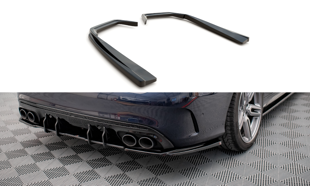 Maxton Rear Side Splitters Mercedes-Amg C 43 Sedan W205 Facelift - Gloss Black