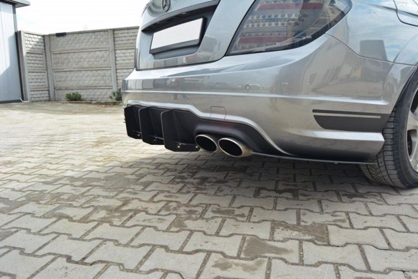 Maxton Mercedes C W204 Amg-Line (Facelift) Rear Diffuser & Rear Side Splitters