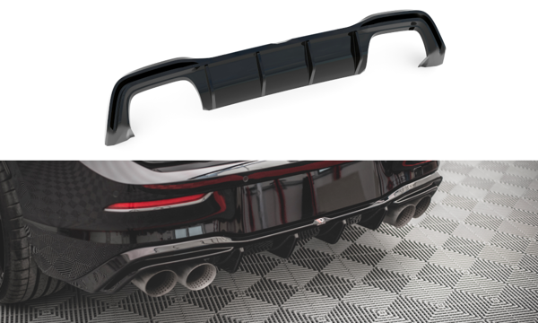 Maxton Rear Valance V.2 Volkswagen Golf R Mk8 - Gloss Black