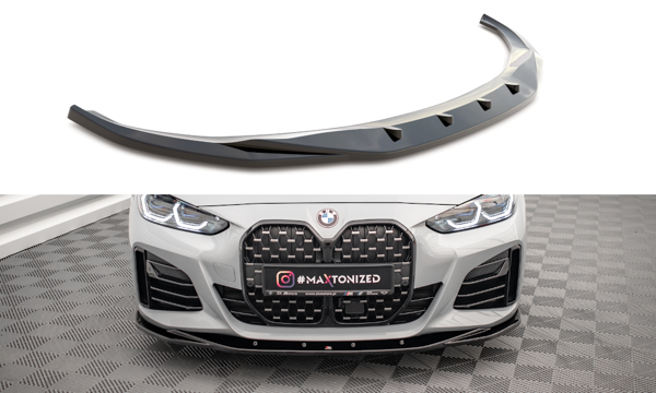 Maxton Front Splitter V.3 BMW 4 Gran Coupe M-Pack G26 - Gloss Black