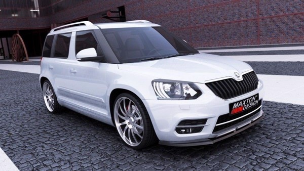 Maxton Front Splitter Skoda Yeti City Facelift Model - Gloss Black