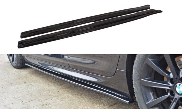 Maxton Side Skirts Diffusers For BMW 6 Gran Coupé Mpack - Gloss Black